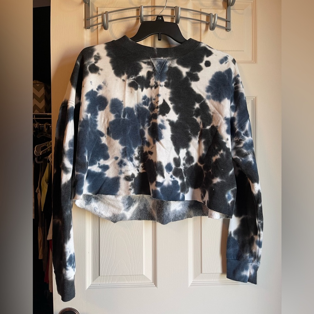 Collie Cropped Tie-Dye Sweater